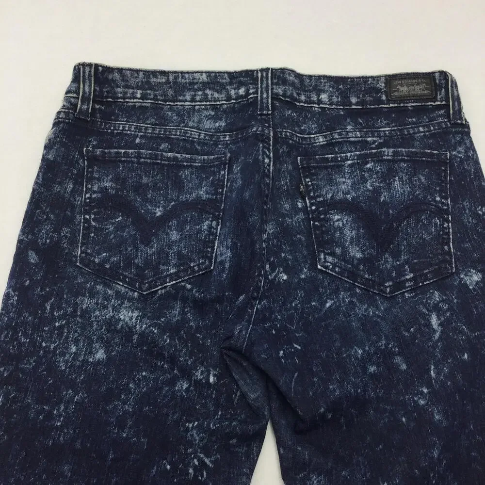 Levis 535 Legging Jegging Jeans Juniors 13 Blue Acid Wash Slim Stretch Denim